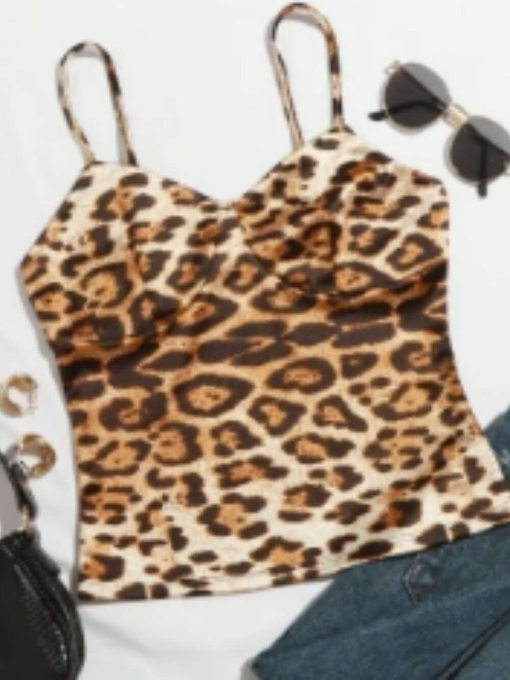 Leopard Print Bustier Cami Top